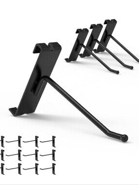 Black Metal Pegboard Hooks - Set of 32